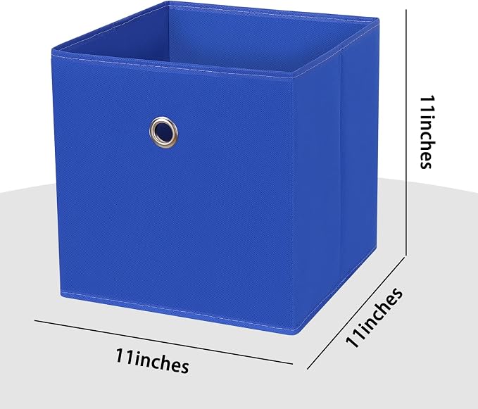 Foldable Storage Cubes Bins, 11 Inch Cloth Storage Cube Fabric Storage Box - Image 2