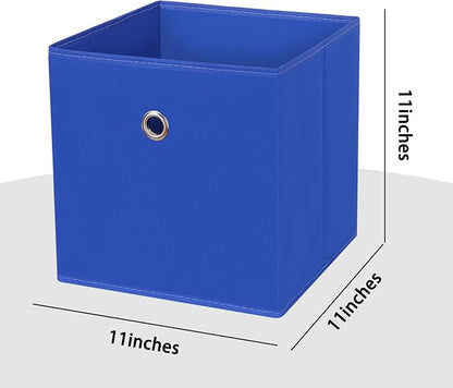 Foldable Storage Cubes Bins, 11 Inch Cloth Storage Cube Fabric Storage Box - Image 2