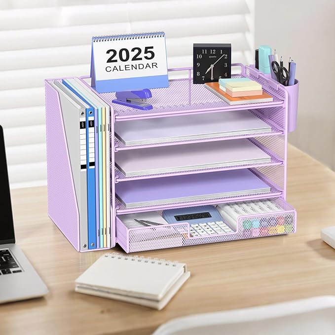 OPNICE Desk Organizer, 5-Tier Desktop File Organizer - Image 2