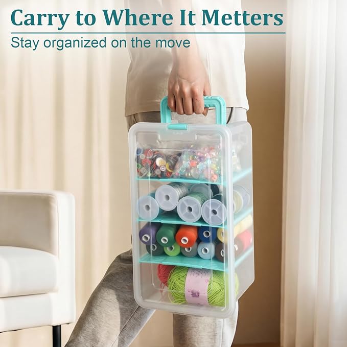 BTSKY Clear Plastic Dividing Storage Box - Image 5