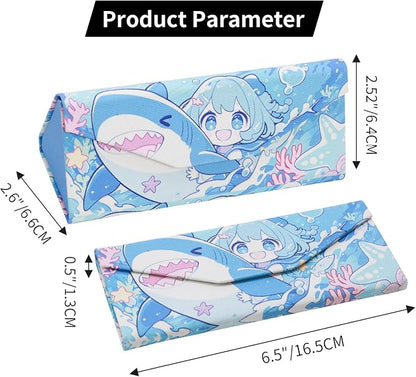 Foldable Glasses Case, Magnetic PU Leahter Sunglasses Case, Cute Hard Shell - Image 6