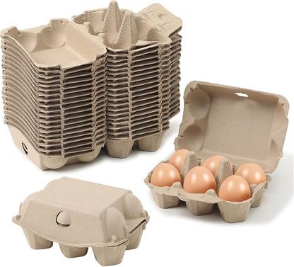 20 Pack Egg Cartons Cheap Bulk, Sturdy Natural Pulp Material Perfect by Dubtnion