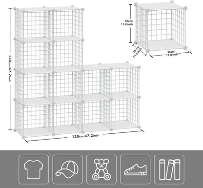 HUBSON Wire Cube Storage Organizer, Book/Toy/Craft/Potted Plants and petCloset - Image 3