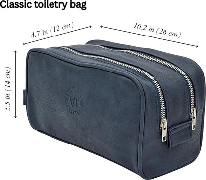 Dopp Gift Large Travel Toiletry Bag Premium Quality PU Leather Two compartments - Image 4