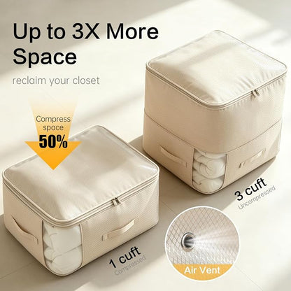 Comforter Storage Bag, Large Capacity Blanket Storage Bags 2-Layer Ultra Space - Image 2