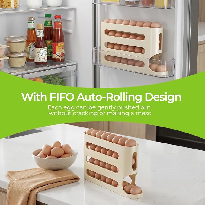 Egg Holder for Fridge, Egg container for refrigerator, Space-Saving Automatic - Image 9