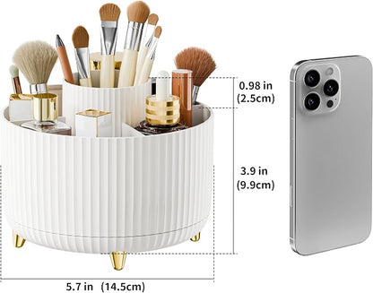 360° Rotating Desktop Women Brush Holder Organizer, Makeup Organizers Countertop - Image 6