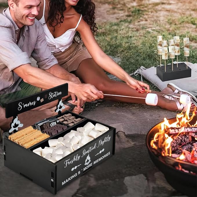 S'mores Bar Station Wooden S'mores Caddy Holder - Image 5