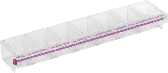 Craft Mates Bead Organizer, 7 Locking Compartments, Plastic Storage | Clear by CRAFTMATES
