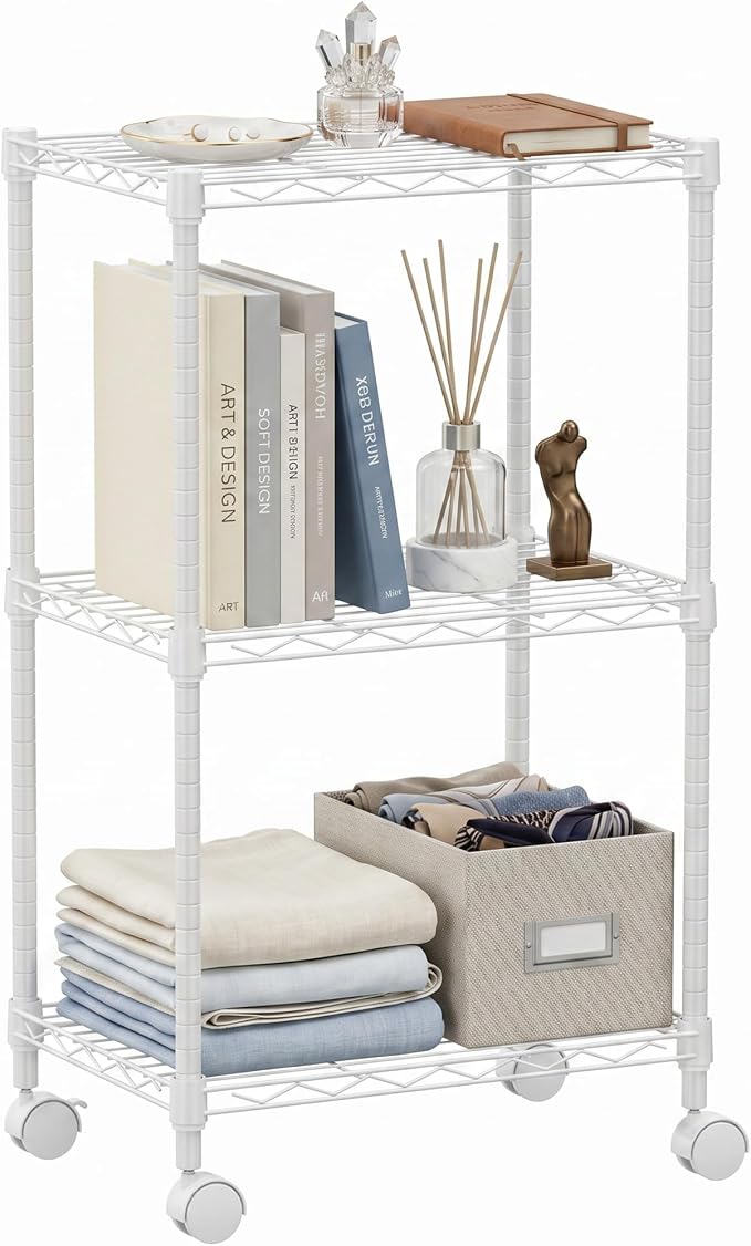M MZG 3 Tiers Storage Shelves Load 750 LBS, Metal Shelving Wire Metal Shelving by MEIGAOPLASTICANDMETALHKCOLIMITED