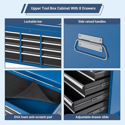 AirWire 8-Drawer Tool Chest, Rolling Tool Storage Cabinet - Image 7