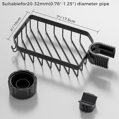 LONIN Sponge Holder Over Faucet Kitchen Sink Caddy Organizer, Stainless Steel - Image 6
