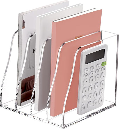 SANRUI Acrylic File Organizer, Compact Desk Organizer by SANRUI