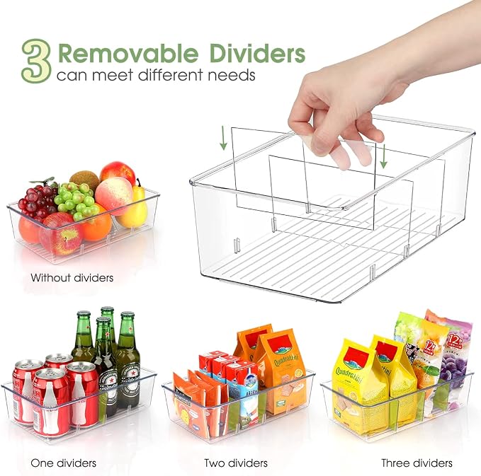 Snack Organizer for Pantry Shelf, 8 Pack Clear Plastic Pantry Storage Bins - Image 4