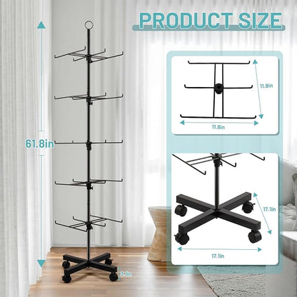 Retail Display Stand Rotating Display Rack 5 Tier Spinning Display Stand - Image 2