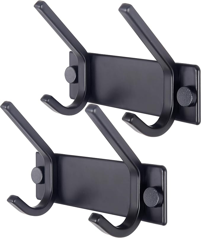 WEBI Coat Rack Wall Mounted, 2 Coat Hooks by WEBI