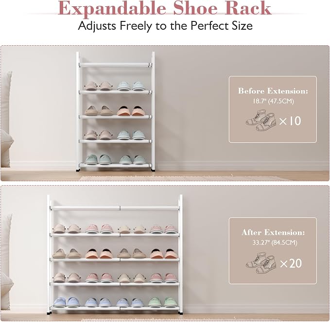 Bumusty 5-Tier Expandable Shoe Rack - Image 5