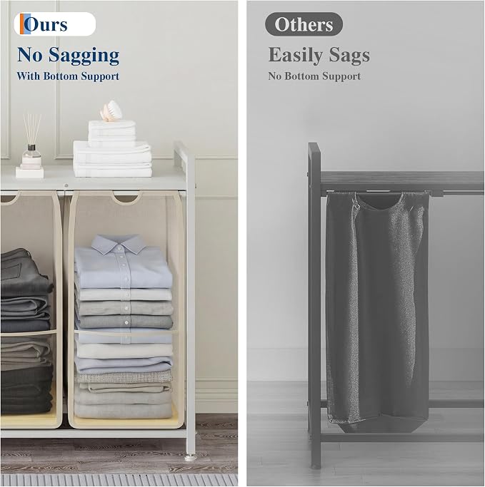 Garvee 97L Laundry Basket 2 Section, Laundry Hamper - Image 6