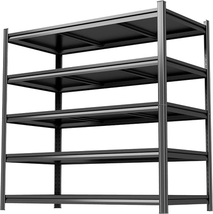 71'' Garage Storage Shelves, 5 Tier Metal Shelving Unit, Adjustable, by Beaunatixx