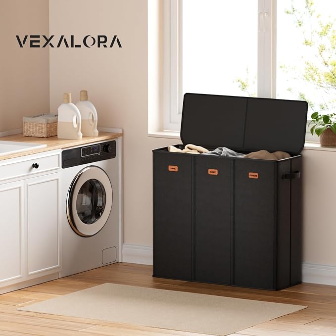 185L Laundry Hamper 3 Section, Laundry Hamper - Image 2