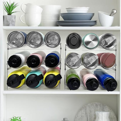 4 Pack Water Bottle Organizer, Stackable Kitchen Pantry Organization and - Image 9