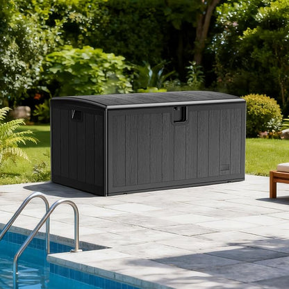 JEKO&JEKO 130 Gallon Outdoor Storage Box, Large Plastic Deck Box by JEKOJEKO