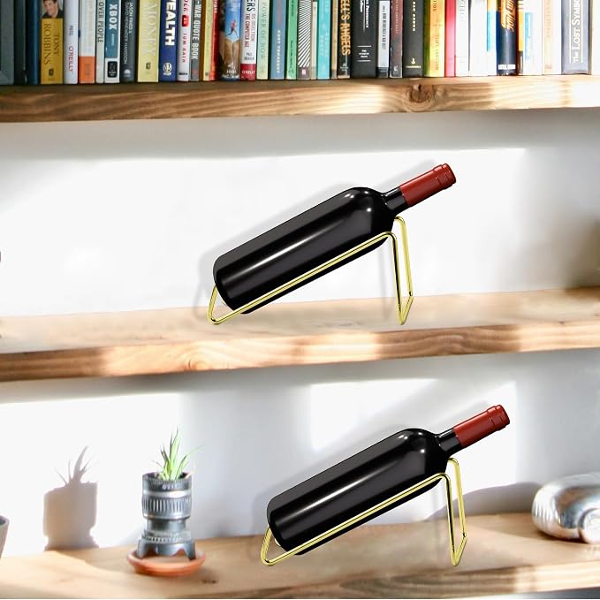 TONLEA Countertop Wine Rack, Metal Small Wine Rack, Tabletop Wine Storage Stand - Image 6