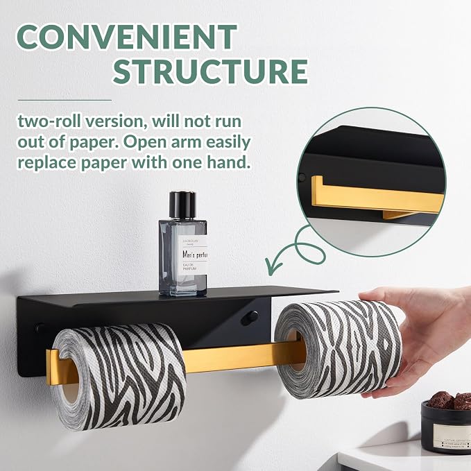 APLusee Double Toilet Paper Holder - Image 7