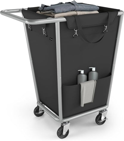 SONGMICS Laundry Basket with Wheels, 34.3 Gallons Rolling Laundry Hamper with by SONGMICSbySONGMICSHOME