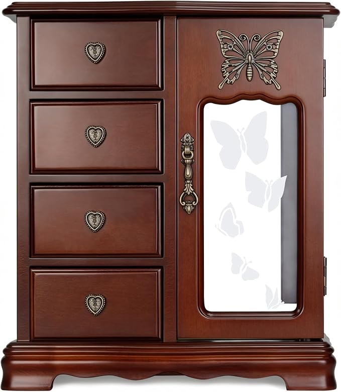 RR ROUND RICH DESIGN Solid Wood Jewelry Box - Image 8