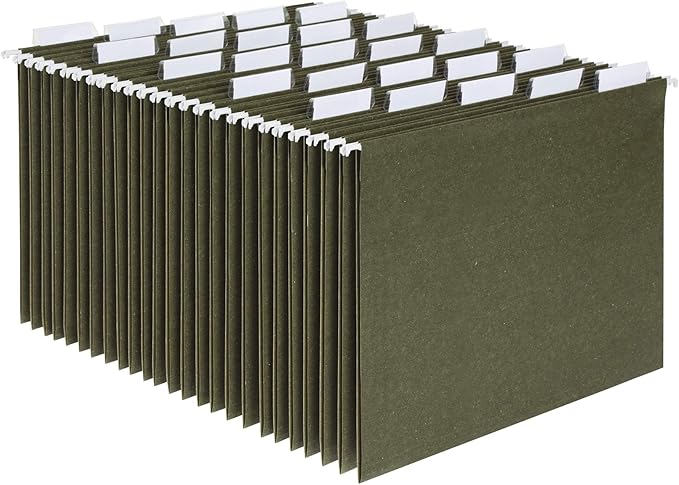 Pendaflex Hanging File Folders, Letter Size, Standard Green, 1/5-Cut Adjustable by TOPSProducts