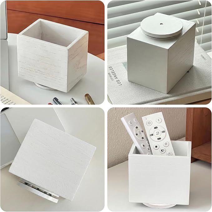 360° Rotating Remote Control Holder, Wooden TV Controller Holder, Remote Holder - Image 7
