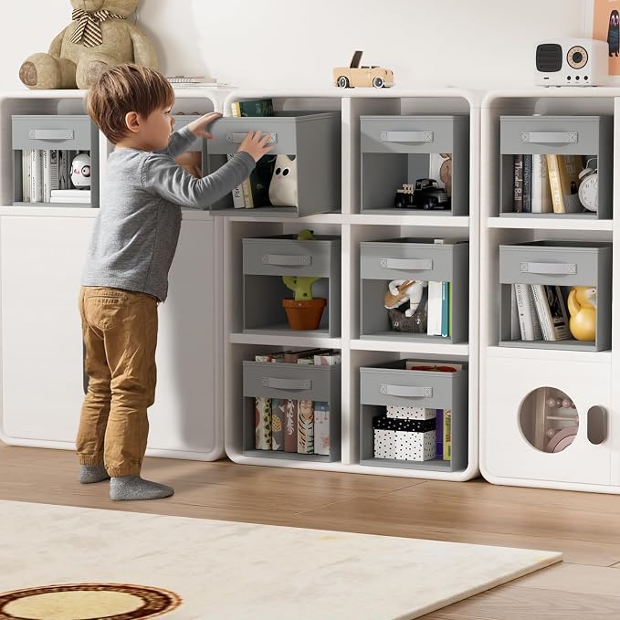 DIMJ Storage Cubes, Cube Storage Bin, 8 Pack Foldable Storage Cubes - Image 3