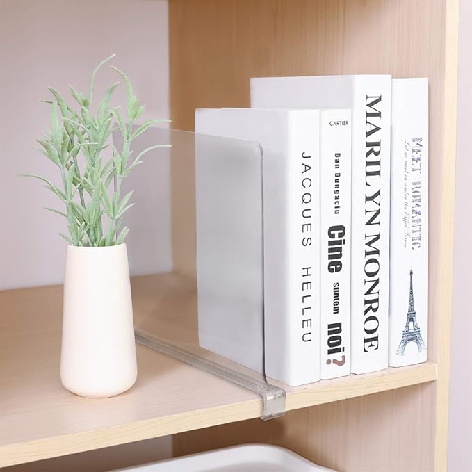 Sorbus 4 Acrylic Shelf Dividers - Image 5
