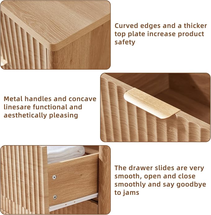 LEYAOYAO Fluted 6 Drawers Dresser - Image 7