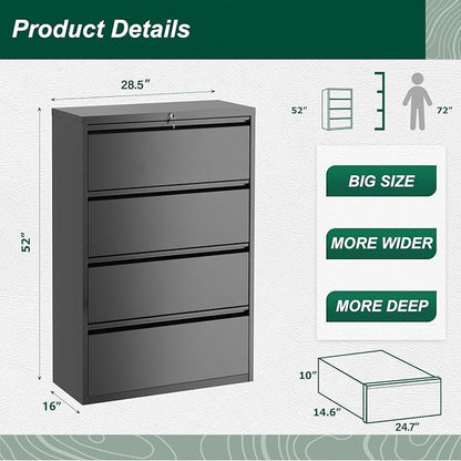Bonusall 4 Drawer Lateral File Cabinet - Image 3