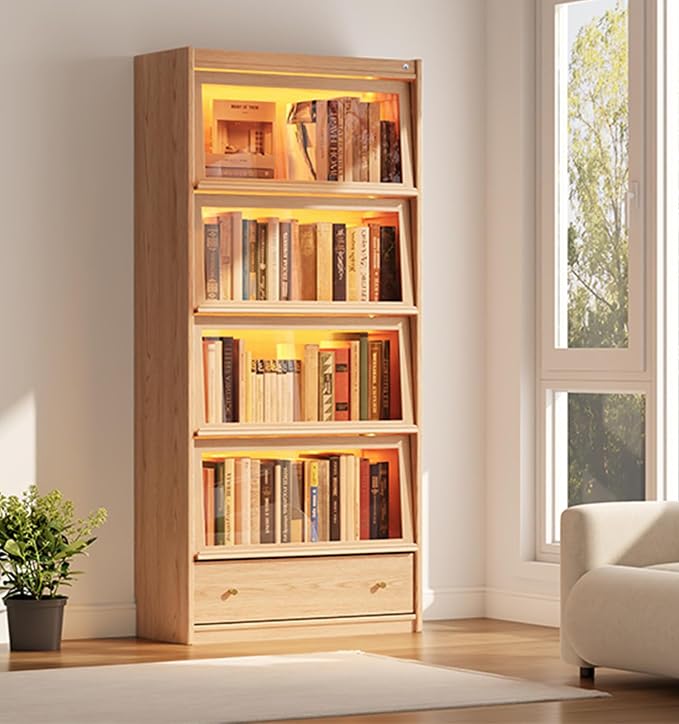 74"H Tall Soild wood Bookcase by AQIMUELE