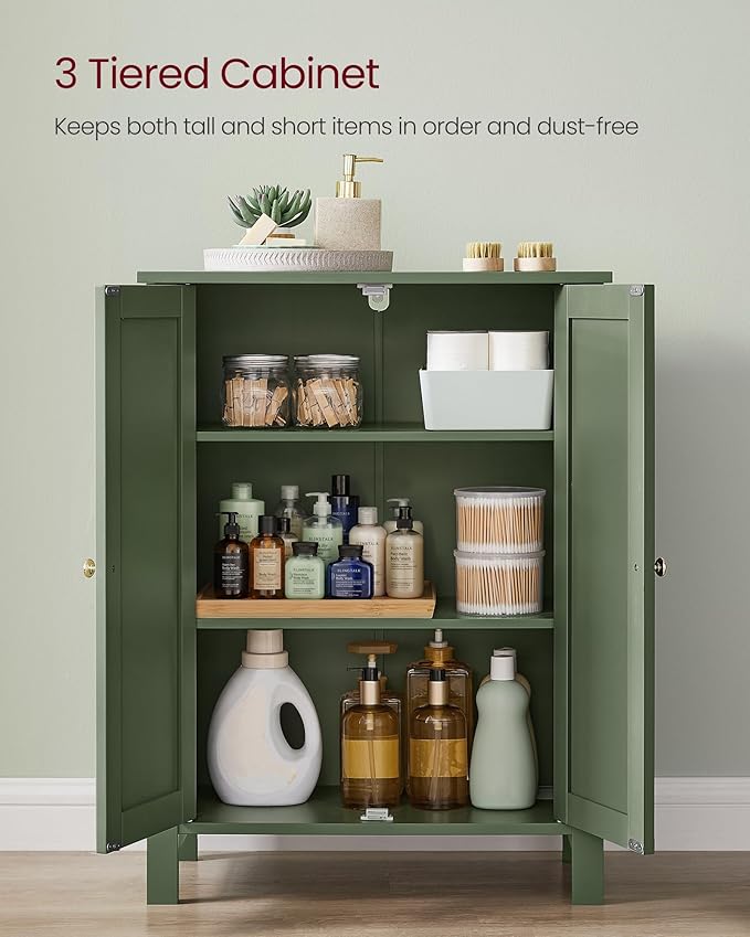 VASAGLE Bathroom Floor Storage Cabinet, Bathroom Storage Unit - Image 3