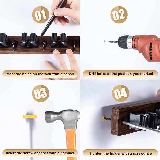 2 Pack Broom Holder Wall Mount - Image 8