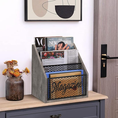 YINMIT Magazine Holder, Stepped 3 Tier Magazine Rack Floor, Magazine Storage - Image 5