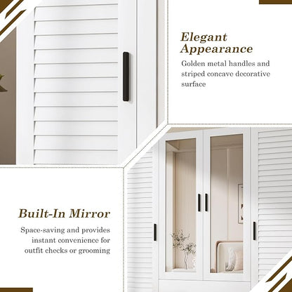 jiteentarou 4 Door Armoire Wardrobe Closet Cabinet - Image 7