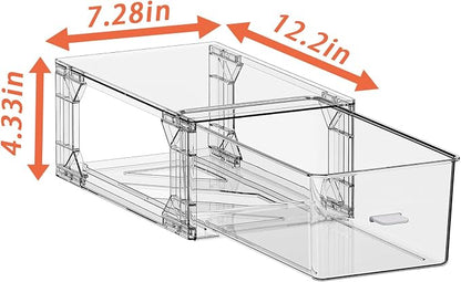 clear Drawer-Type Plastic Storage Box Bins Organizer，Family First Aid Kits - Image 3