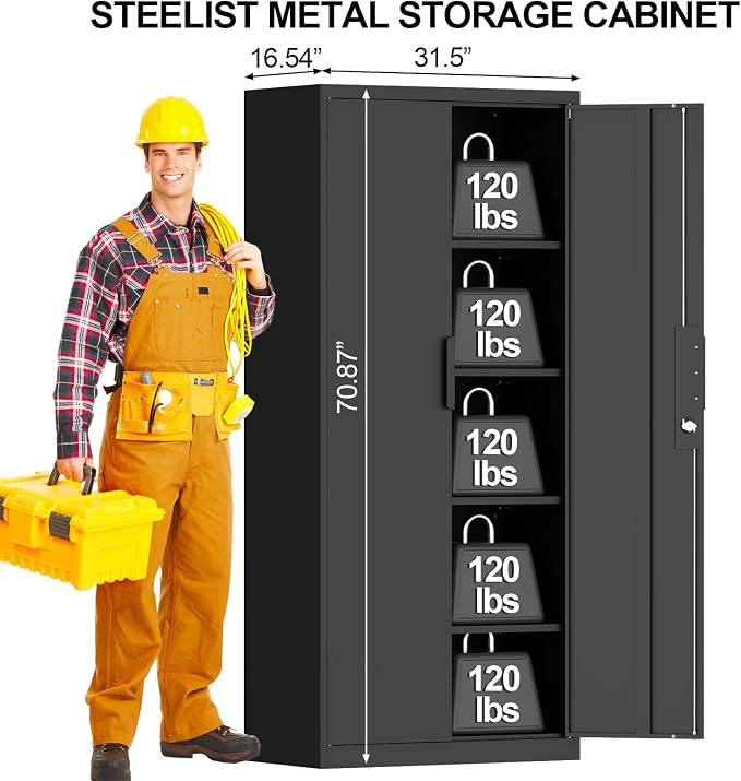 Metal Garage Storage Cabinets, Heavy Duty Organizer - Image 3
