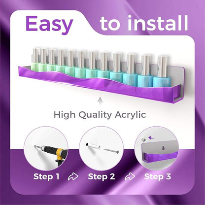 Wall-Mounted Nail Polish Organizer Rack - Image 4