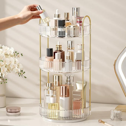 Oifecsie 360° Rotating Makeup Organizer, Large Capacity SkinCare Organizer - Image 4