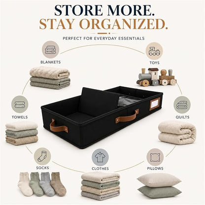 HOMELUX THEORY 2pc Under Bed Storage Containers, Bedroom Under the Bed Drawer - Image 6