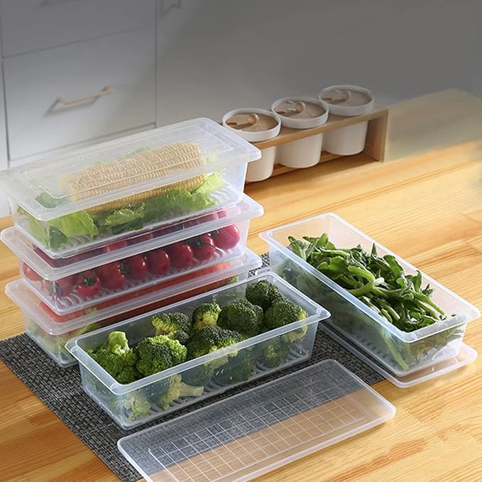 Nsmykhg Food Storage Containers, 6 Pack Fridge Organizer Case - Image 5
