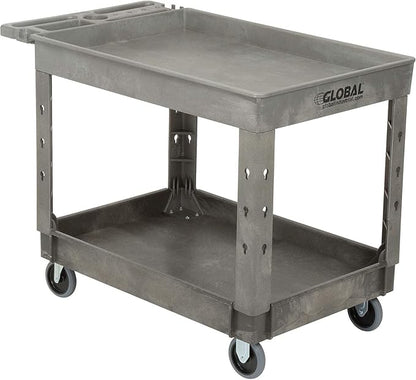 Global Industrial Plastic 2 Tray Shelf Service & Utility Cart, 44” x 25-1/2” - Image 7