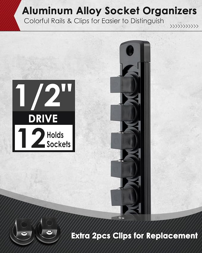 1/2" Magnetic Socket Holder Organizer - Image 2