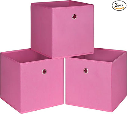 Foldable Storage Cubes Bins, 11 Inch Cloth Storage Cube Fabric Storage Box by NieEnjoy